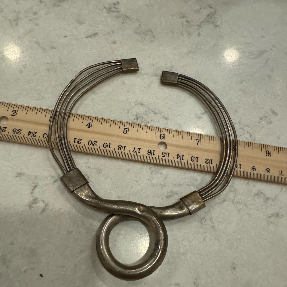 Stunning (Possibly Silver) Unique Collar Necklace - image 5